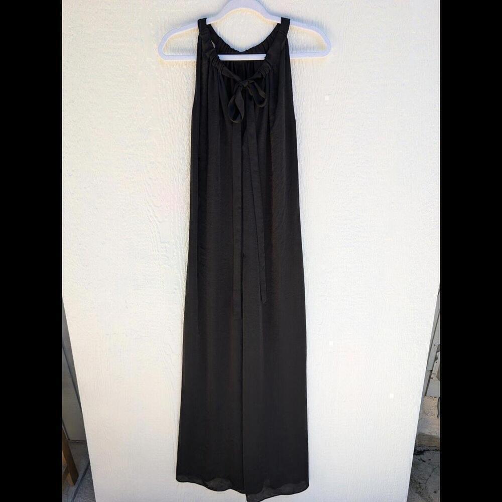 Lewit Black Halter Wide Leg Jumpsuit With Pockets Elegant Formal Size 8 - Picture 12 of 12